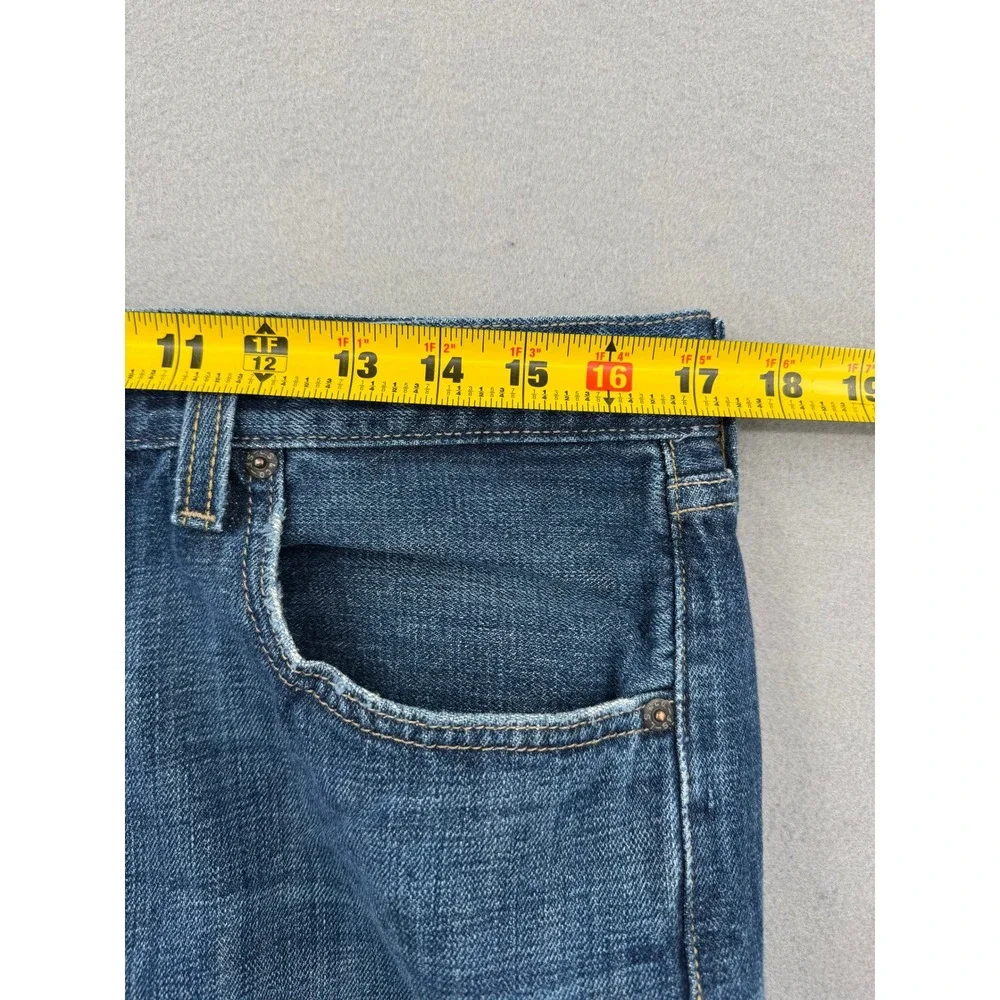 Y2K Levis 501 Mens Straight Leg Button Fly Blue Denim Jeans 34x32 August 2009